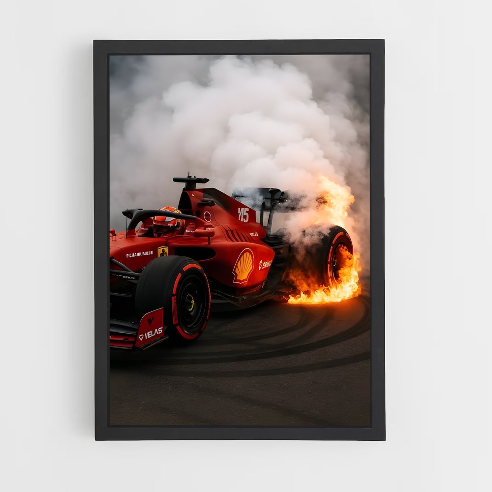 Poster Ferrari Inferno – affiche Voitures de Formule 1 (vue 2)